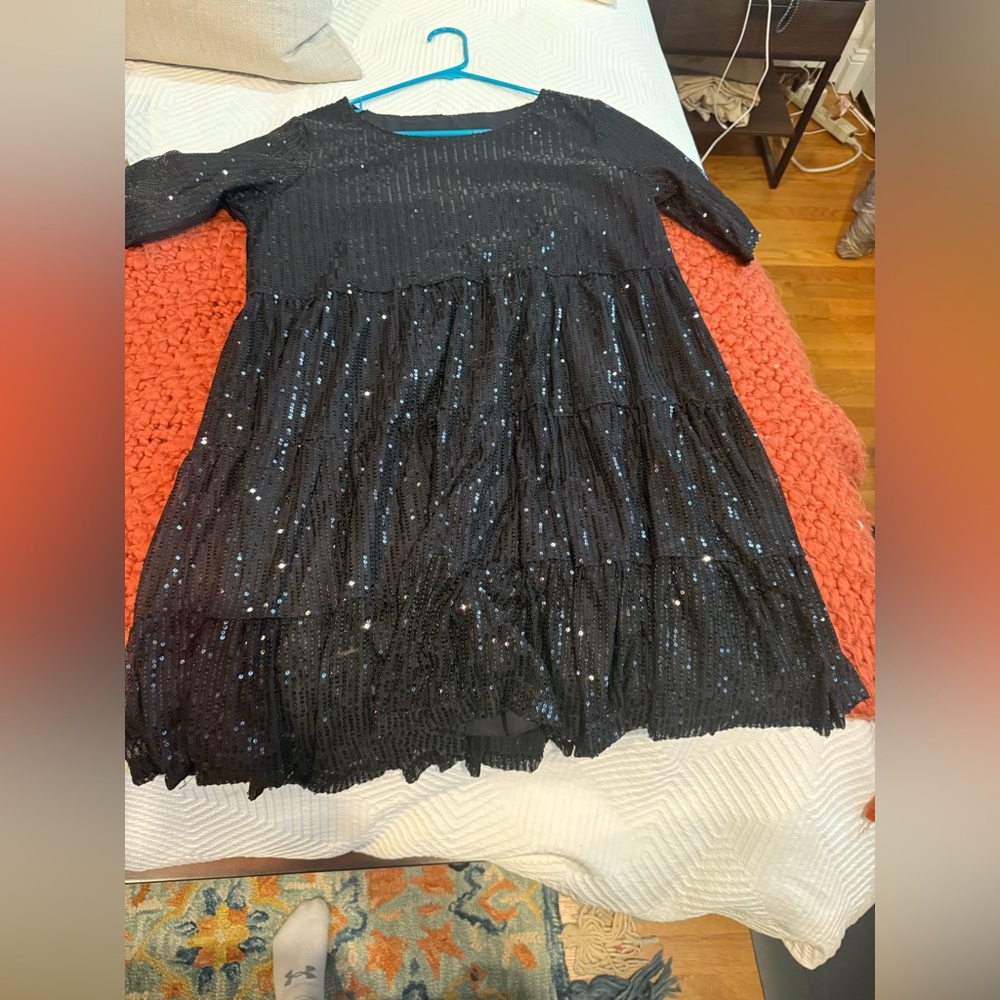 Black Sequin Dress